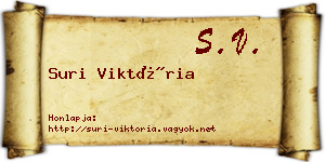 Suri Viktória névjegykártya
